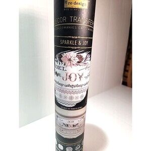 NEW Redesign Sparkle & Joy Furniture Transfer Christmas Floral RETIRED Pastel